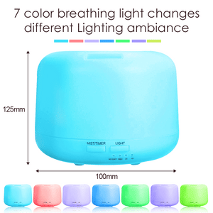 300ml Ultrasonic Air Aroma Mist Diffuser/Humidifier with 7 Color LED Light