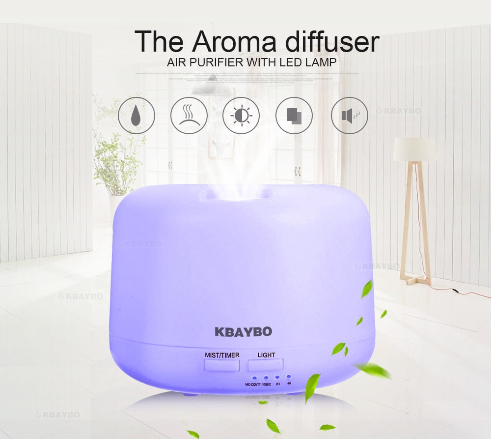 300ml Ultrasonic Air Aroma Mist Diffuser/Humidifier with 7 Color LED Light