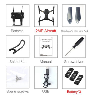 Mini WiFi Foldable Pocket Drone with Wide Angle  HD Camera