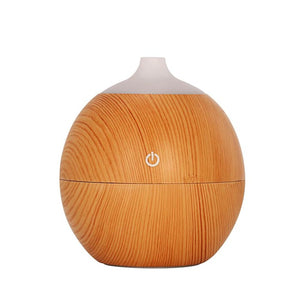 130ml USB Air Humidifier - Wood Grain Changing LED Lights