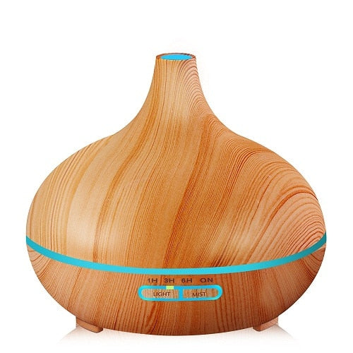 300ml Mist Air Humidifier/Essential Oil Wood Grain Diffuser