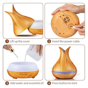 400ml Aroma Mist Diffuser Ultrasonic Air Humidifier