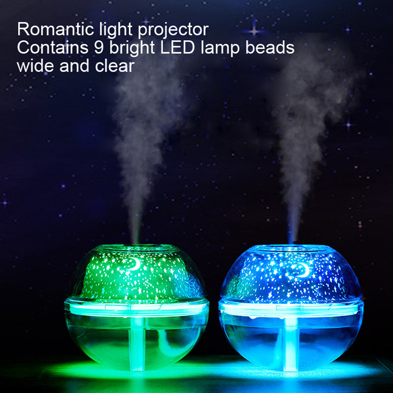 500ml USB Crystal Night Lamp Mist Diffuser